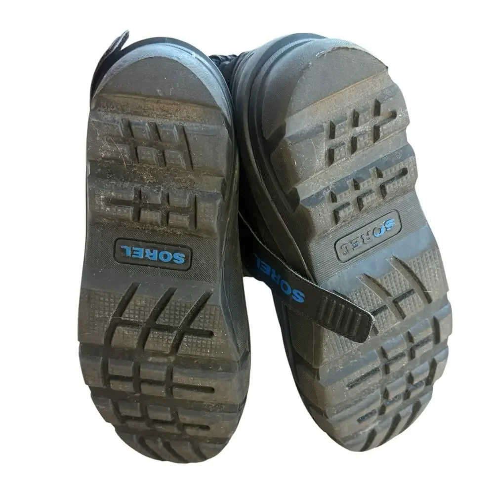 Sorel Lined Snow Boots Black/Blue - Size 7